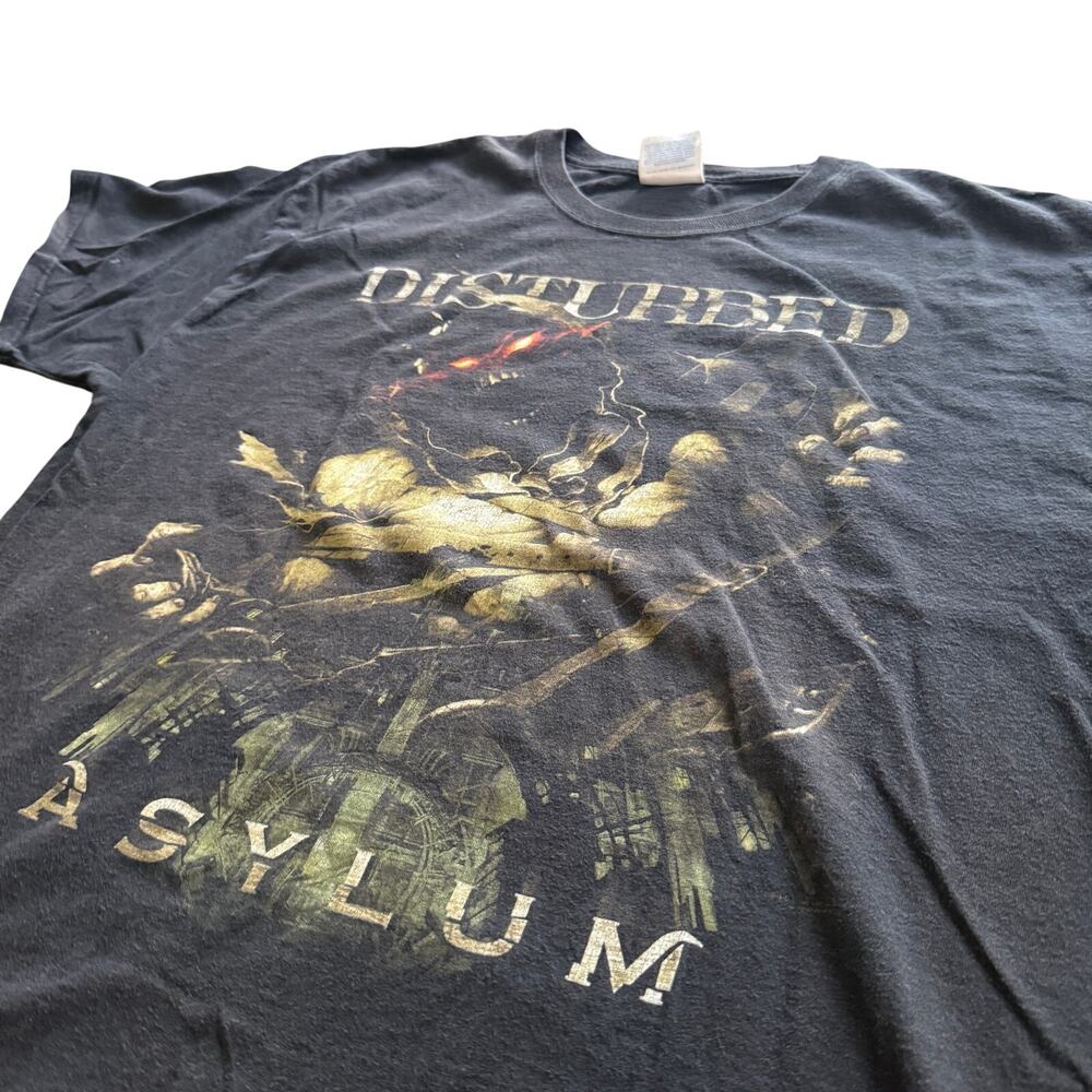 Disturbed Asylum Tour Black T-Shirt Men’s XL Heavy Metal Band Concert Tee